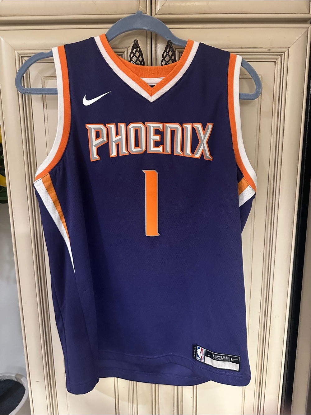 Nike Phoenix Suns Purple and Orange Kids Basketball Jersey